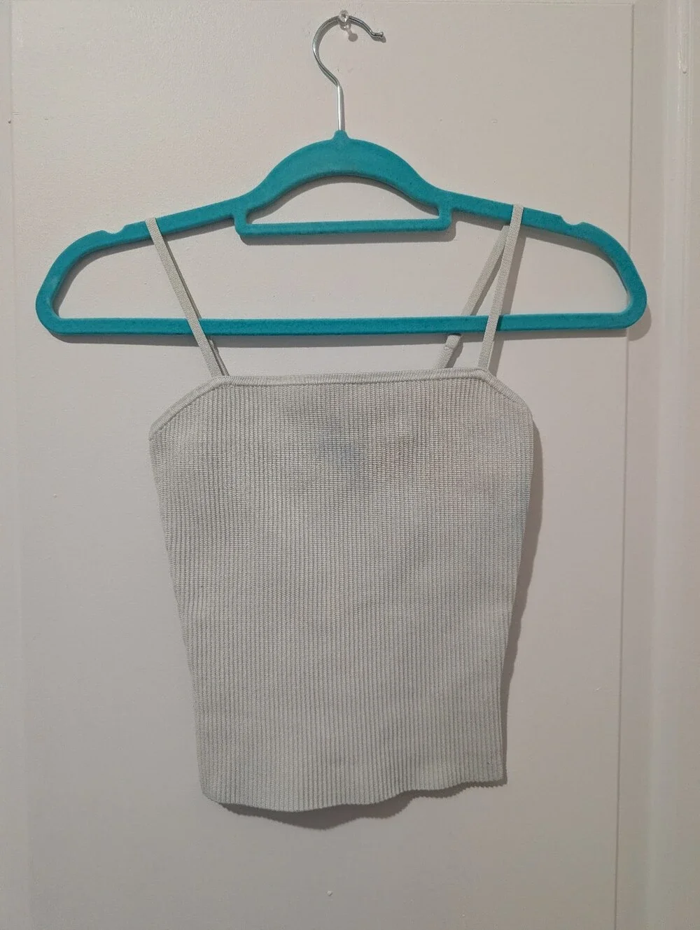 Babaton White Ribbed Square-Neck Cami - Picture 1 of 3